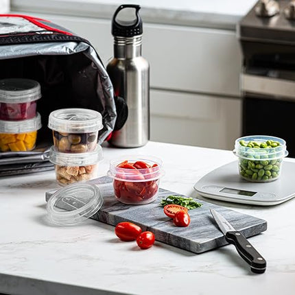 (4 Ounce 10 Pack) Clear Twist cap Containers Clear with Screw on Lids Twist Top Food Storage Freezer Containers