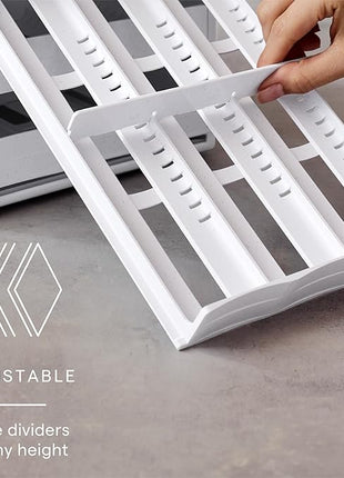 YouCopia SpiceStack Adjustable Spice Rack Organizer, Pull-Down 18-Bottle Seasonings and Spices Holder for Kitchen Cabinet and Pantry Organization with 104 Included Labels