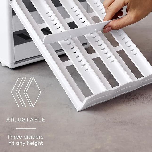 YouCopia SpiceStack Adjustable Spice Rack Organizer, Pull-Down 18-Bottle Seasonings and Spices Holder for Kitchen Cabinet and Pantry Organization with 104 Included Labels