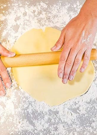 Wood Rolling Pin Dough Roller, Wooden Rolling Pin for Baking Pasta Fondant 13.8 Inches - Straight