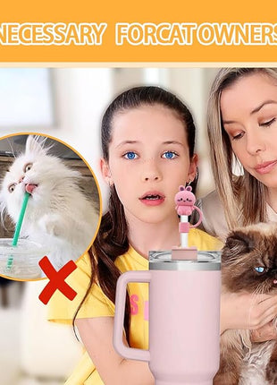 15Pc Straw Cover for Stanley Cup, Silicone Straw Topper for Stanley Cup 30&40oz with Tumblers, 10mm 0.4in Lid Accessories (Reusable)