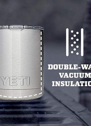 YETI Rambler 10 oz Lowball, Vacuum Insulated, Stainless Steel with Standard Lid