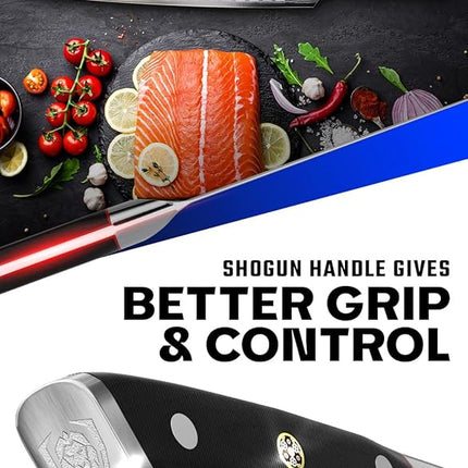 Dalstrong Ultimate Slicer Sujihiki Knife - 10.5 inch - Shogun Series ELITE - The Tokugawa - Damascus Slicing Knife - AUS-10V Japanese Super Steel Kitchen Slicer Saya - Kitchen Knife - Sheath Included