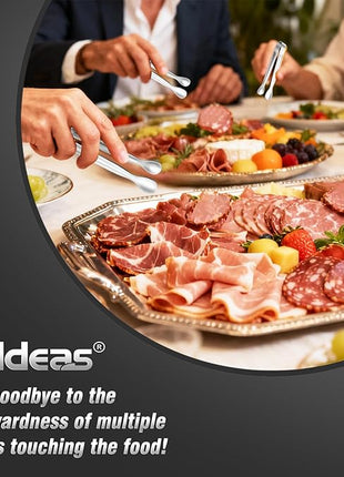 12 PCS Mini Serving Tongs, 6 Inch Small Sugar Tongs, Stainless steel Small Kitchen Tiny Food Tongs for Serving Food, Coffee Bar, Tea Party, Desserts Party and Ice Bucket