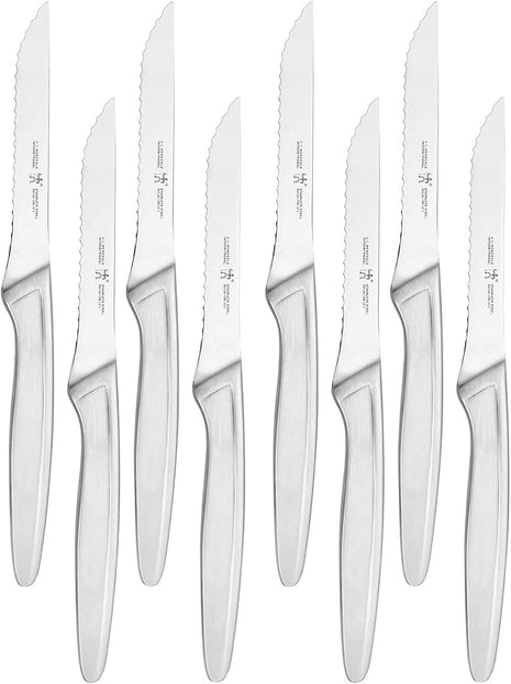 HENCKELS Razor-Sharp Steak Knife Set of 8, German Engineered Informed by 100+ Years of Mastery, Sliver