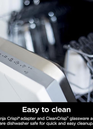 Ninja Crispi Air Fryer, Microwave, Freezer & Dishwasher Safe, Non Toxic Glass Portable Cooking System, 4 QT & 6 Cup Glass Containers with Storage Lids, Easy Meals, Air Fry, Bake, Green, FN101SG