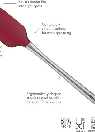 Tovolo Flex-Core Stainless Steel Handled Spatula, Heat-Resistant & BPA-Free Silicone Turner Head, Safe for Cast Iron & Non-Stick Cookware, Dishwasher-Safe: Home & Kitchen