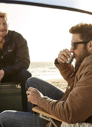 STANLEY Adventure Pre-Party Nesting Shot Glass Set | 4 Shot Glasses in Travel Carrying Case | 2 oz Stainless Steel Shooters | BPA-Free | Hammertone Green