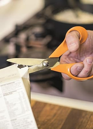 Fiskars Kitchen Scissors, Total Length: 18 cm, Quality Steel/Synthetic Material, Classic, 1000819