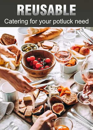 12PCS Ice Tongs Mini Sugar Tong - 2 Sizes 6 & 4 Inch Stainless Steel Small Serving Tongs, Small Kitchen Tiny Tong for Appetizers,Tea Party, Coffee Bar, Desserts (Silver)