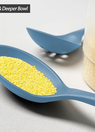 Silicone Spoons for Cooking - Extra Large Kitchen Spoons for Mixing, Serving, & Stirring - 600°F Heat-Resistant Non Stick Utensils Ladle & Skimmer- Dishwasher Safe, Starry Blue