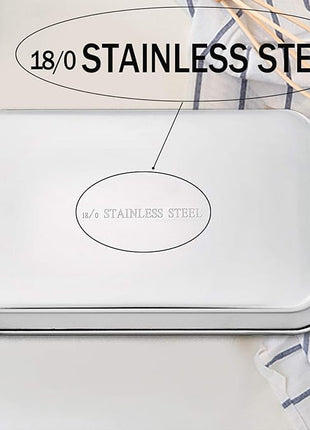 TeamFar Baking Sheet, Stainless Steel Baking Pan Cookie Sheet, Healthy & Non Toxic, Rust Free & Less Stick, Easy Clean & Dishwasher Safe