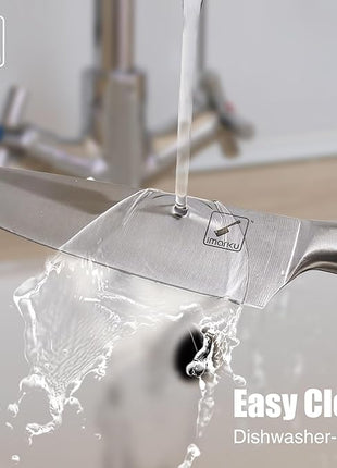 imarku® Knife Set, 15-Pieces HC Stainless Steel Kitchen Knife Set With Built in Knife Sharpener, Razor-Sharp Blade Knife Block Set With Non-Slip Handle, Dishwasher Safe, Best Birthday Gifts