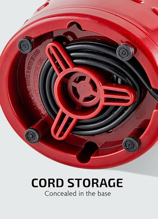 OVENTE Electric Coffee Grinder - Small Portable & Compact Grinding Mill with Stainless Blade for Bean Spices Herb and Tea, Perfect for Home & Kitchen - Maroon CG225M