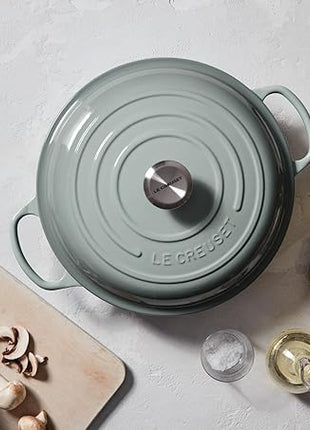 Le Creuset Enameled Cast Iron Signature Braiser, 3.5 qt., Sea Salt
