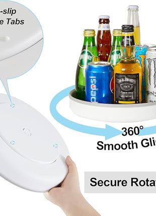 JOYMOOP Microfiber Cleaning Cloth, 5 PCS Kitchen Towels(10" x 10"), Absorbent Streak Free Lint Cleaning Cloths, Reusable and Washable Dish Rags with 12" and 10" Lazy Susan Organizer