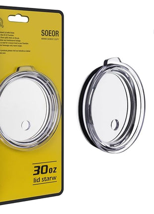 Spill Proof Lid With Straw For YETI Rambler, Tumbler, Ozark Trail cup and other brands Vacuum insulation stainless steel 20 oz Tumblers (30oz)