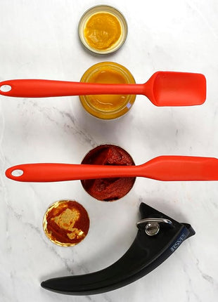 RSVP International Ela's Favorite Silicone Spatula, Red, 8" | BPA-Free Silicone | Scrape Batters, Flip Eggs, Ice Cakes, & More | Dishwasher Safe & Heat Resistant | Cooking, Baking & More