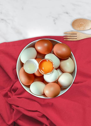 Urban Villa Flour Sack Red Kitchen Towels 100% Cotton Highly Absorbent Dish Towels for Bread Proofing Baking Drying Dinnerware Glass Embroidery DIY Projects Zero Lint 27x27 Inches (8 Pack)