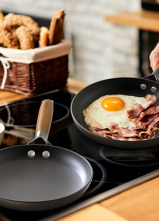 imarku Non Stick Frying Pans - 8 inch & 10 inch Frying Pan Nonstick Set, Honeycomb Lock Oil Cast Iron Skillets, Dishwasher Safe, Induction Compatible, Detachable Handle Pans, Best Gifts