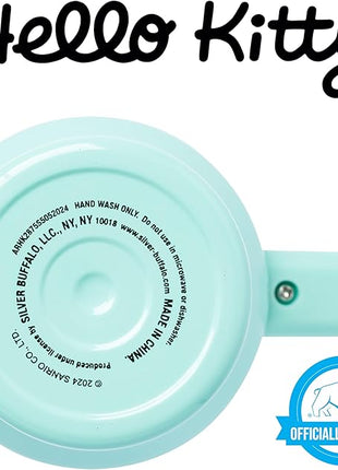 Silver Buffalo Sanrio Hello Kitty Kawaii Strawberry, Pineapple, and Rainbows Stainless Steel Tumbler with Handle and Straw, Fits in Standard Cup Holder, 40 Ounces