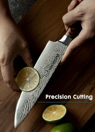 Astercook Chef Knife, 8 Inch Professional Kitchen Chef Knife, German High Carbon Stainless Steel Ultra Sharp Knife, Chefs Knives with Ergonomic Handle and Gift Box