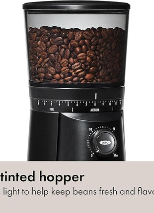 OXO Brew Conical Burr Grinder - Matte Black, Stainless Steel Burrs, One-Touch Automatic Smart Grind