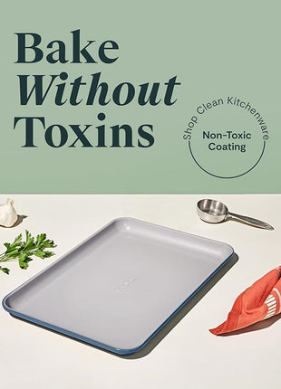 Caraway Non-Stick Ceramic Baking Sheet - Naturally Slick Ceramic Coating - Non-Toxic, PTFE & PFOA Free - Perfect for Baking, Roasting, and More - Medium (15" x 10") - Slate