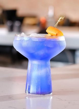 Libbey Stemless Margarita Glasses Set of 4, Classic, Lightweight Mixed Cocktail Glasses Set, Large Margarita Glasses Set for Cinco de Mayo, Parties