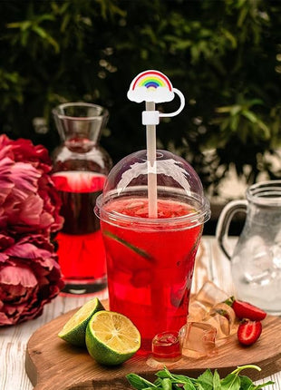 8P Straw Cover for Stanley Cup, Silicone Straw Topper for Stanley Cup 30&40oz with Tumblers, 10mm 0.4in Lid Accessories (Reusable)