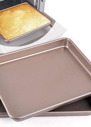 WMKGG 11 Inch Air Fryer Toaster Oven Tray, Set of 2 Nonstick Heavy Carbon Steel Toaster Cookie Sheets Baking Pan