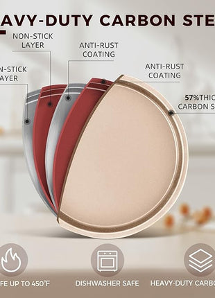 KITESSENSU Baking Pans Sets, Nonstick Bakeware Set 7-Piece with Round/Square Cake Pan, Loaf Pan, Muffin Pan, Cookie Sheet, Roast Pan, Cooling Rack & Silicone Oven Mitts, Carbon Steel Bake Set,Gold