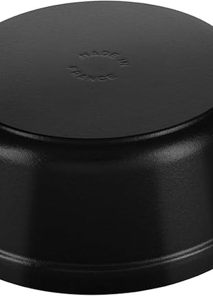STAUB Cast Iron Dutch Oven 4-qt Round Cocotte, Made in France, Serves 3-4, Matte Black