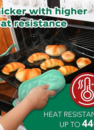 Joyhalo 6 Pack Pot Holders for Kitchen,Cotton Oven Holder with Great Heat Resistance,Non Slip Hot Pads for Kitchen Clearance,Aqua