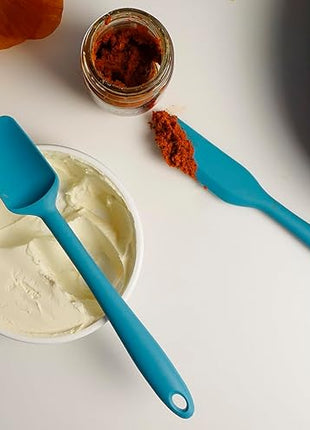 RSVP International Ela's Favorite Silicone Spatula, Turquoise, 8" | BPA-Free Silicone | Scrape Batters, Flip Eggs, Ice Cakes, & More | Dishwasher Safe & Heat Resistant | Cooking & Baking