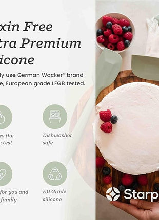 Starpack 'Flip & Whip' Premium Silicone Baking Utensils Set (5 Pcs) - Cooking Utensils with Heat Resistant to 600°F - Baking Utensils - Large & Small Spatulas, Whisk & Basting - Brush Baking Tool Set