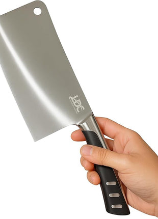LDC Meat Cleaver Heavy-Duty 7" Inch Knife - High-Carbon Stainless Steel Chef Knife for Meat and Vegetables - Butcher Bone Cutting Knife for Home and Restaurant Use
