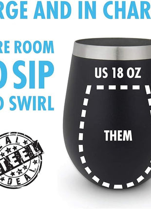 Stainless Steel Unbreakable Wine Tumblers: Stemless Camping Wine Glasses, NO LIDS, Cool Outdoor 18 oz Metal Wine Glass Set of 4 - Portable for Pool, Picnic - Drinking Cups for Outdoors