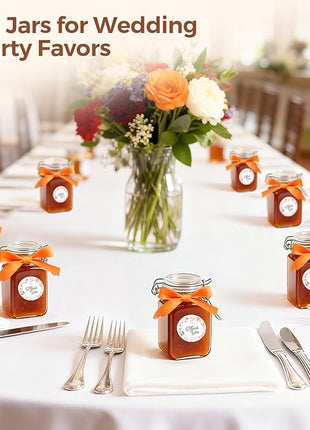 ComSaf Small Glass Jars with Airtight Lid Set of 12, Spice Jars 8 oz, Mason Jar 8 oz, Small Canning Jar, 8oz Jars with Lids for Kitchen, Jam, Jelly, Honey, Dessert, Salad, Shower Wedding Favors