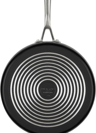 KitchenAid Hard Anodized Induction Nonstick Cookware Saute Pan/Jumbo Cooker with Lid and Helper Handle, Dishwasher Safe, 5 Quart Non Stick Sauteuse with Stainless Steel Handles - Matte Black