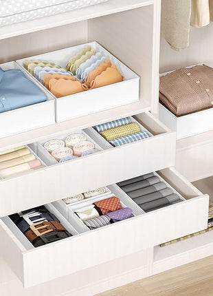 DIMJ Drawer Organizer Clothes - 20 Pack Closet Drawer Organizer Bins for Baby Clothes Storage, Fabric Dresser Organizer for Nursery Bedroom, Foldable Small Drawer Dividers for Underwear Socks