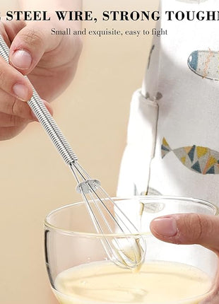 NileHome Stainless Steel Whisk Set 8" 10" 12" Kitchen Whisk Kitchen Wisk Wire Whisks for Cooking, Whisking, Blending, Beating, Stirring-4 Pack