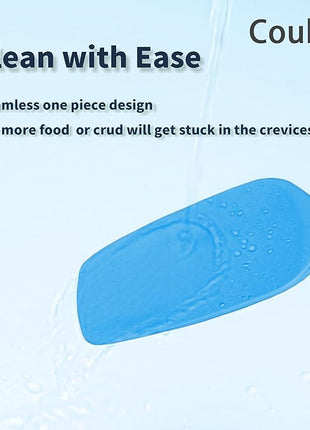 Coukre Silicone Spatula Set of 5,High Temperature Resistant, Food Grade Silicone, Dishwasher Safe, for Baking, Cooking (Blue Black)