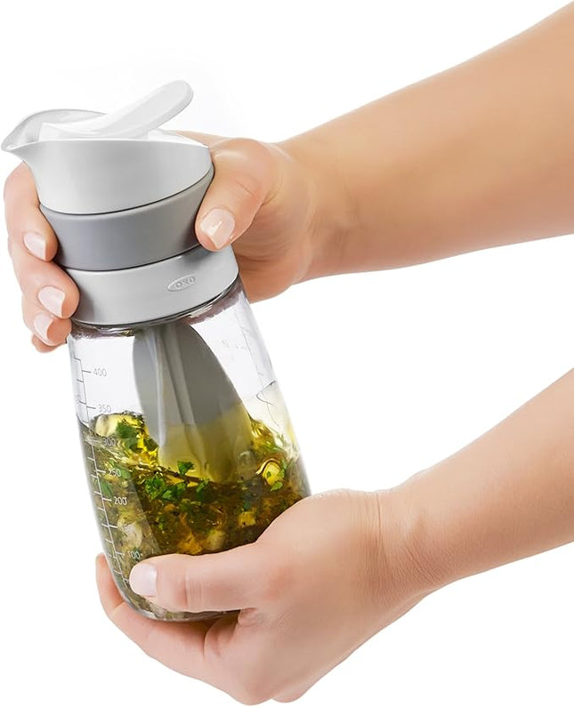 OXO Good Grips Twist & Pour Salad Dressing Mixer, Gray