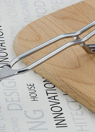 Stainless Steel Scissor Tongs with Black Handle 11-Inch Heavy Duty Wire Tongs