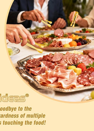 12 PCS Small Serving Tongs, 6" Mini Gold Sugar Tongs, Stainless steel Small Kitchen Tiny Food Tongs for Serving Food, Coffee Bar, Tea Party, Desserts Party and Ice Bucket