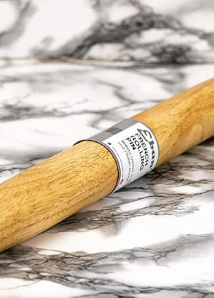 French Rolling Pin – 18 Inch Wooden Dough Roller for Baking Pizza, Pie Crust, Cookies & Pasta | Essential Kitchen Tool & Gift for Bakers, Chefs & Home Cooks