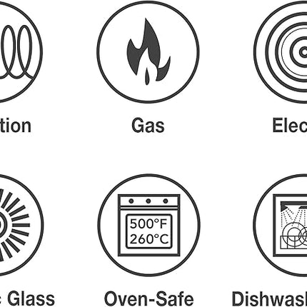 Tramontina Cookware Set Stainless Steel Tri-Ply Base, 80101/203DS