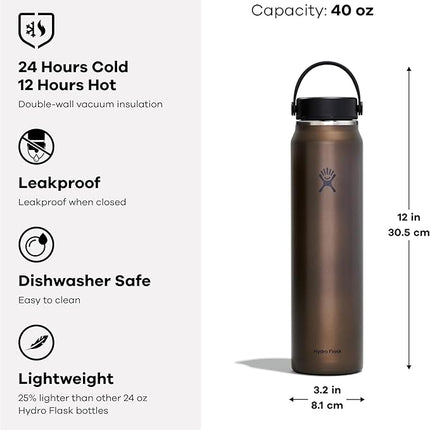 Hydro Flask 32 Oz Lightweight Trail Series Wide Flex Cap Serpentine- Hiking Water Bottle