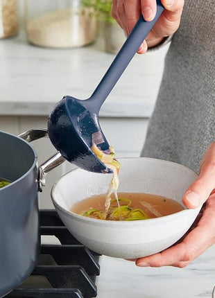 GreenPan Silicone 7 Piece Cooking Utensil Set, Ladle, Turners, Spatula, Spoons, Whisk, Flexible Nonstick Kitchen Tools Rigid Steel Core, Heat-Resistant, Anti-Slip Handle BPA-Free Dishwasher Safe, Blue